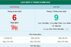 Xem lịch ngày 6 tháng 8 năm 2022 là ngày tốt hay xấu?