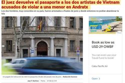 Báo Tây Ban Nha: Hai công dân Việt Nam bị tố cưỡng hiếp tại Mallorca được trả hộ chiếu