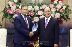 Chủ tịch nước tiếp Phó Tổng tư lệnh kiêm Tư lệnh Lục quân Quân đội Hoàng gia Campuchia
