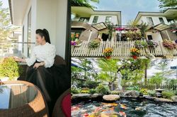 Biệt thự 20 tỷ trải hoa từ ngõ, có hồ cá Koi của Nhật Kim Anh