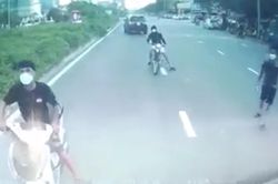 Cảnh sát hình sự khẩn trương điều tra vụ chặn xe ô tô đe dọa trên đường Nguyễn Văn Huyên