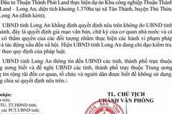 Phát hiện văn bản giả mạo chữ ký của Ủy ban nhân dân tỉnh Long An