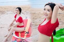 Ở tuổi 51, Hoa hậu Đền Hùng Giáng My vẫn diện bikini khoe body cực 'cháy'