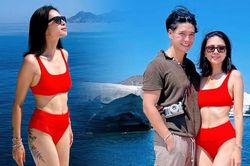 Ngô Thanh Vân diện bikini nóng bỏng bên chồng ở đảo thiên đường Milos