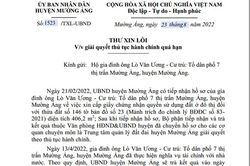 Chính quyền huyện Mường Ảng xin lỗi công dân vì chậm giải quyết thủ tục hành chính