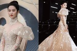 Lưu Diệc Phi khoe thềm ngực sexy với đầm công chúa lộng lẫy, nhan sắc lấn át dàn mỹ nhân