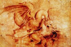 Leonardo da Vinci yêu thích chủ đề rồng và ác quỷ