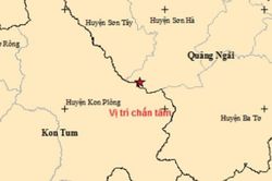Huyện Sơn Hà -Quảng Ngãi: Vừa xảy ra trận động đất 2,5 độ Richter