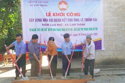 Hỗ trợ xây dựng 20 nhà đại đoàn kết cho hộ nghèo