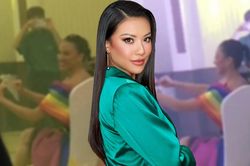 Phát hiện Á hậu Kim Duyên 'quậy tung nóc' khi nghe 'Vũ điệu cồng chiêng' của Tóc Tiên vang lên!
