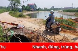 Cần nhanh chóng khắc phục sự cố sập cống trên địa bàn xã Phú Khê