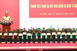 Bộ Quốc phòng tuyên dương thành tích các đội tuyển và lực lượng tham gia Army Games 2022