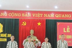 6 phạm nhân tại trại tạm giam Công an tỉnh Nghệ An được đặc xá dịp 2/9