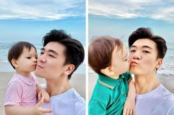 Con trai bầu Hiển lộ khoảng khắc 'nghiện con' làm netizen tan chảy