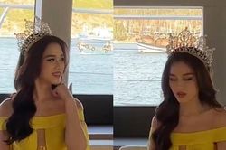 Không ít lần gặp sự cố váy áo ngay trên thảm đỏ nhưng Hoa hậu Đỗ Thị Hà đều xử lý cực khéo