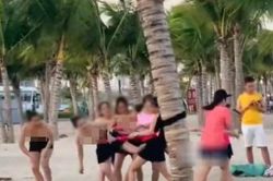 Lực lượng chức năng đang xác minh nhóm nữ du khách chơi team building tại Hạ Long