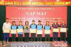 Gặp mặt tuyên dương, khen thưởng HLV, VĐV đạt huy chương