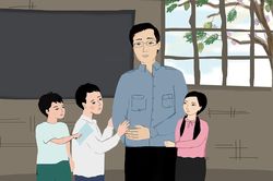 Nhớ người thầy thời mũ rơm đi học trường làng