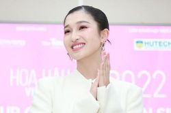 Á hậu Phương Nhi trong buổi tuyển sinh Hoa hậu Việt Nam 2022