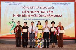 45 tiết mục xuất sắc được trao giải tại Liên hoan hát Xẩm Ninh Bình mở rộng