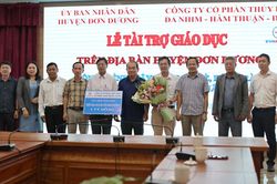 Công ty DHD tài trợ 1 tỷ đồng cho ngành giáo dục huyện Đơn Dương