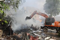 Hà Nội: Hình ảnh về vụ cháy ở ngã tư phố Khuất Duy Tiến