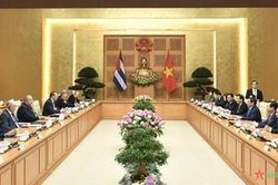 Thủ tướng Chính phủ Phạm Minh Chính hội đàm với Thủ tướng Cuba Manuel Marrero Cruz