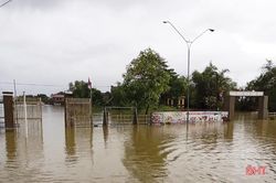 Nhiều hộ dân ở Đức Thọ, Vũ Quang bị cô lập, cây trồng bị gãy đổ do mưa lũ