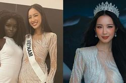 Á hậu Bảo Ngọc diện đầm xẻ cao, nổi bật tại buổi nhận sash Miss Intercontinental 2022