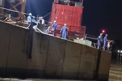 Một công nhân mất tích sau sự cố tại công trình cầu Mỹ Thuận 2