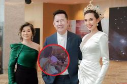 Hoa hậu Thùy Tiên khiến chủ tịch Miss Grand International 'giật mình thon thót' ngày gặp lại