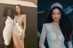 Bảo Ngọc diện váy xẻ cao ngút ngàn trong ngày nhận sash tại Miss Intercontinental 2022