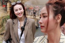 Mặc mỗi áo blazer, Ngân Khánh trổ tài phối đồ