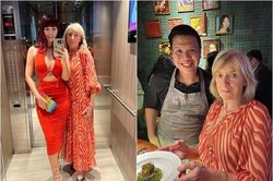 Siêu mẫu Hà Anh 'trốn' ông xã đưa mẹ chồng ngoại quốc đi 'cháy phố', 11 giờ đêm mới về