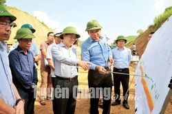 Chủ tịch UBND tỉnh Nguyễn Văn Sơn: Tập trung nhân lực, vật lực đẩy nhanh thi công đường cao tốc Tuyên Quang - Phú Thọ kết nối với cao tốc Nội Bài – Lào Cai