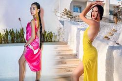 Hết bị dìm còn 1m58, Á hậu 1m85 ăn mặc chặt chém khoe chân dài như sếu