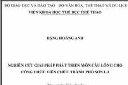 Công bố kết quả thẩm định Luận án tiến sĩ cầu lông gây xôn xao dư luận