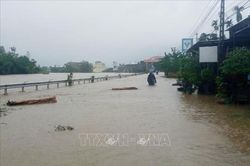 Mưa lớn ở Quảng Ngãi, cảnh báo lũ đang lên nhanh trên các sông