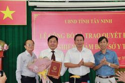 Tây Ninh: Bổ nhiệm lãnh đạo quản lý hai Sở