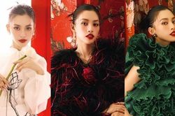 Hoa hậu Tiểu Vy khoe vẻ đẹp chuẩn 'tỉ lệ vàng' trong bộ ảnh đỏ rực đậm chất Á Đông