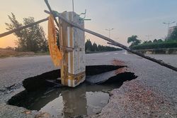 Xuất hiện thêm hố sụt lún ở Quảng Bình