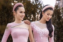 Hương Ly-Hoàng Phương quảng bá áo dài Việt nhân dịp 20.10