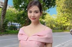 Sao Việt: Huyền Lizzie diện đầm hồng xinh đẹp, Việt Anh lịch lãm với vest