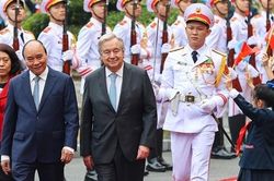 Chủ tịch nước chủ trì lễ đón Tổng thư ký Liên hợp quốc
