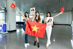 Dàn Á hậu Miss Grand Vietnam sang Indonesia cổ vũ Thiên Ân