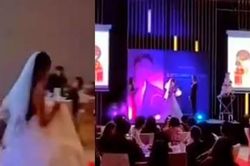 Cô dâu xứ Đài khiến cả hội trường ngỡ ngàng vì bỏ chạy khỏi lễ đường ngay trong đám cưới