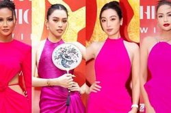 Hoa hậu Đỗ Mỹ Linh, Tiểu Vy, H'Hen Niê, Ngọc Châu khoe sắc với các thiết kế hồng đỏ