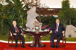 Tổng Bí thư Nguyễn Phú Trọng dự Tiệc trà cùng Tổng Bí thư Tập Cận Bình