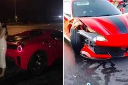 Vụ siêu xe Ferrari 488 tông chết người: Bất ngờ hình ảnh hiện trường thời điểm xảy ra tai nạn