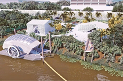 Panama phát minh thiết bị dọn rác trôi nổi trên sông